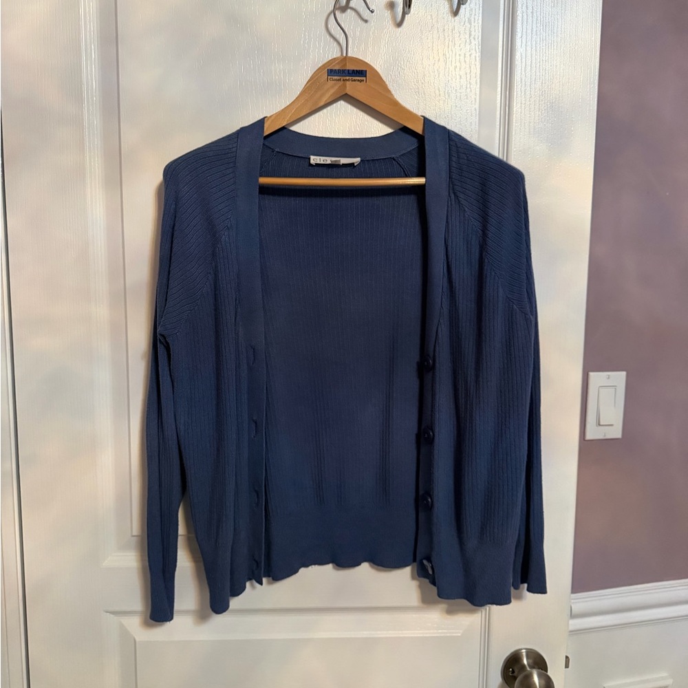 Women's Blue Cardigan Sweater